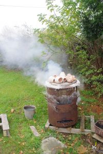 Deuxième cuisson bois et gaz