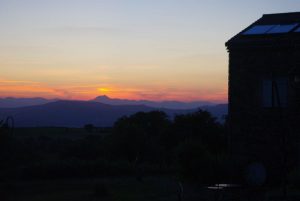 Coucher de soleil à l'auberge des Liards